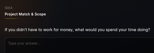 Interest-based project scoping answers