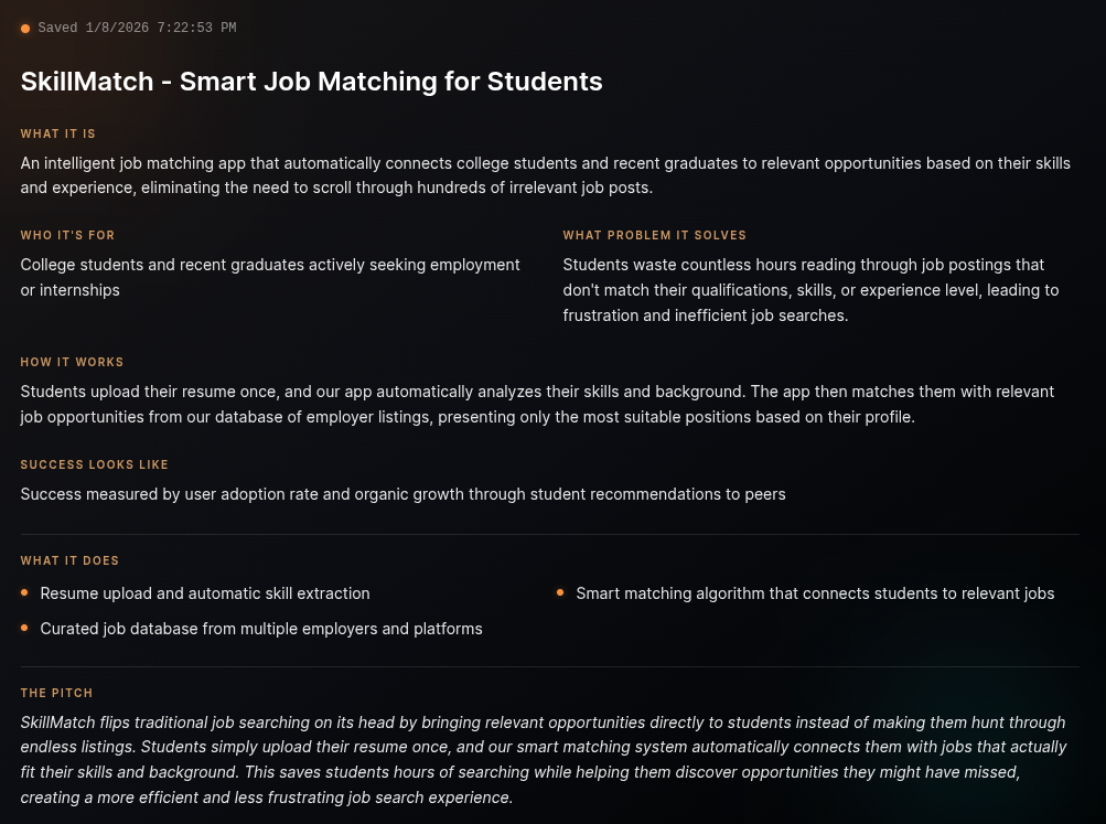 MVP Technical Specification